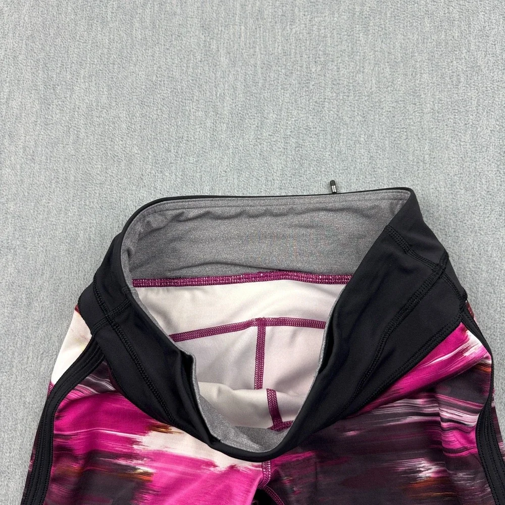 Lululemon Leggings Women 4‎ Pink Black Pace Tight 25